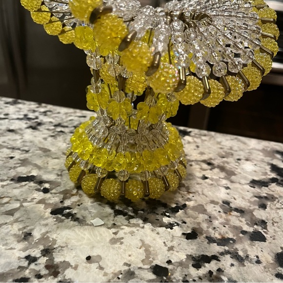 VTG MCM Safety Pin & Bead Basket tramp art granny core mid century vintage - Picture 3 of 9